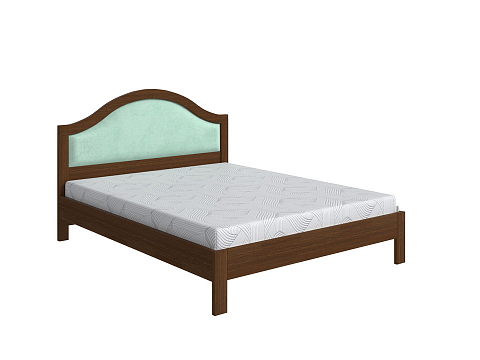 Односпальная кровать Ontario - Уютная кровать из массива с мягким изголовьем